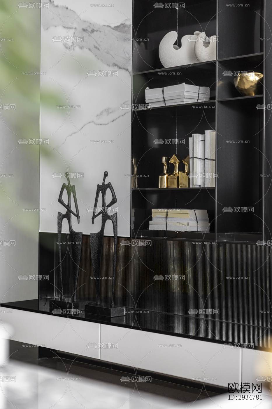 现代平层效果图下载（渲染图19）