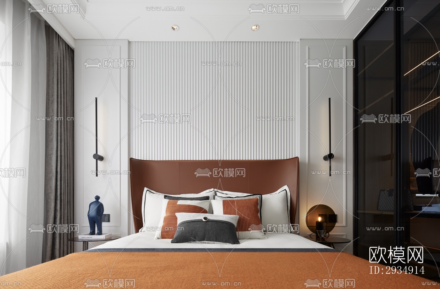 现代平层效果图下载（渲染图10）