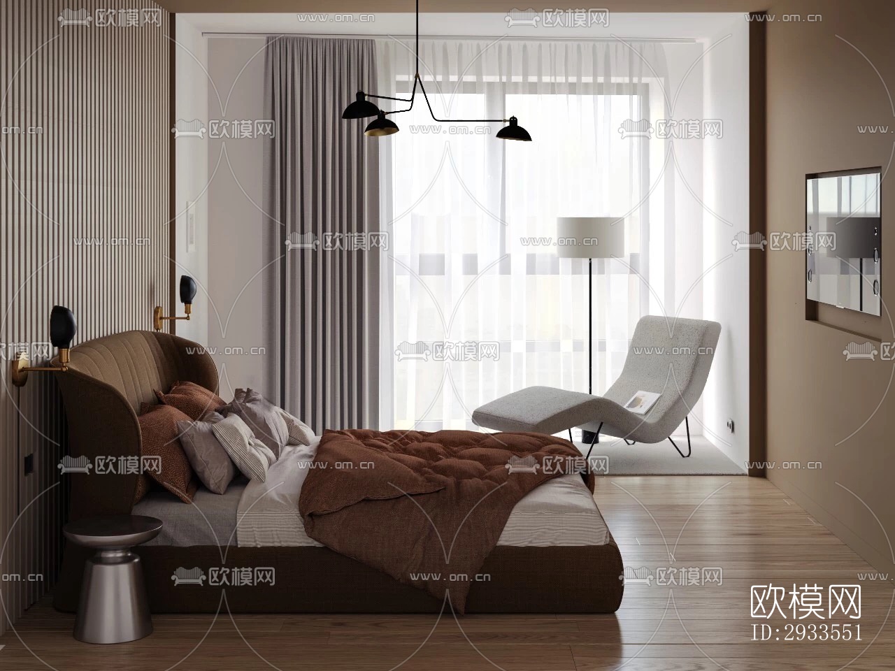 北欧公寓效果图下载（渲染图9）