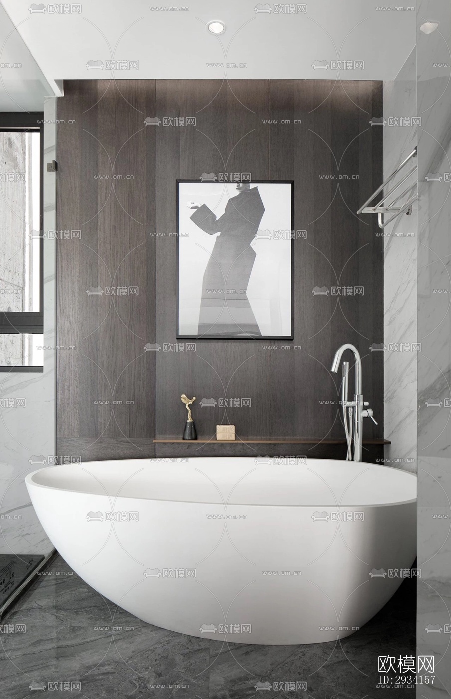 高级灰别墅效果图下载（渲染图7）