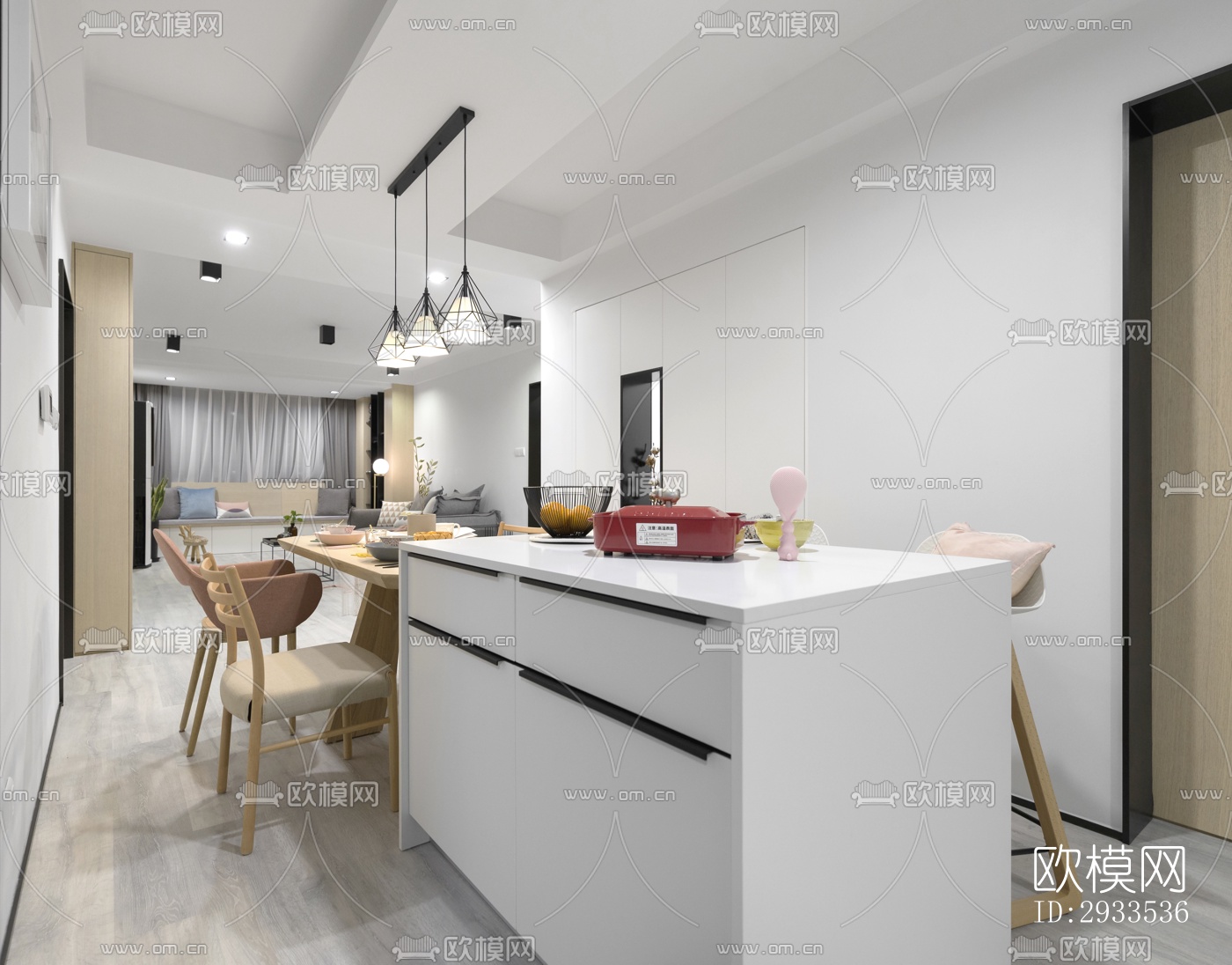 北欧公寓效果图下载（渲染图10）