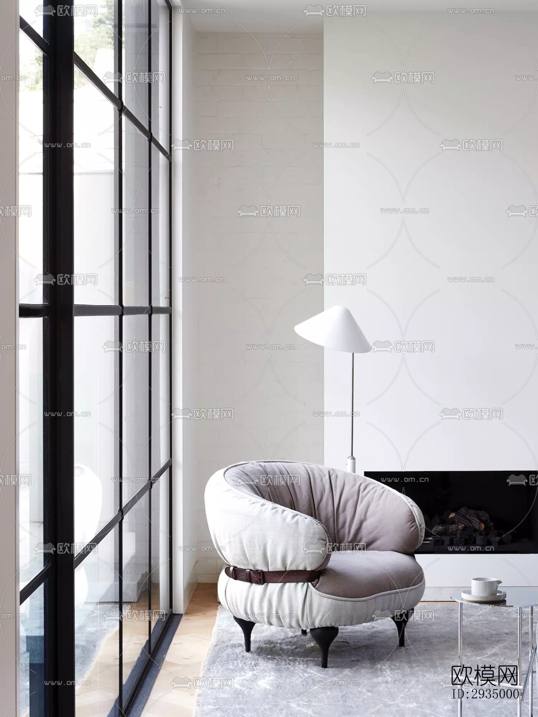 现代平层效果图下载（渲染图4）