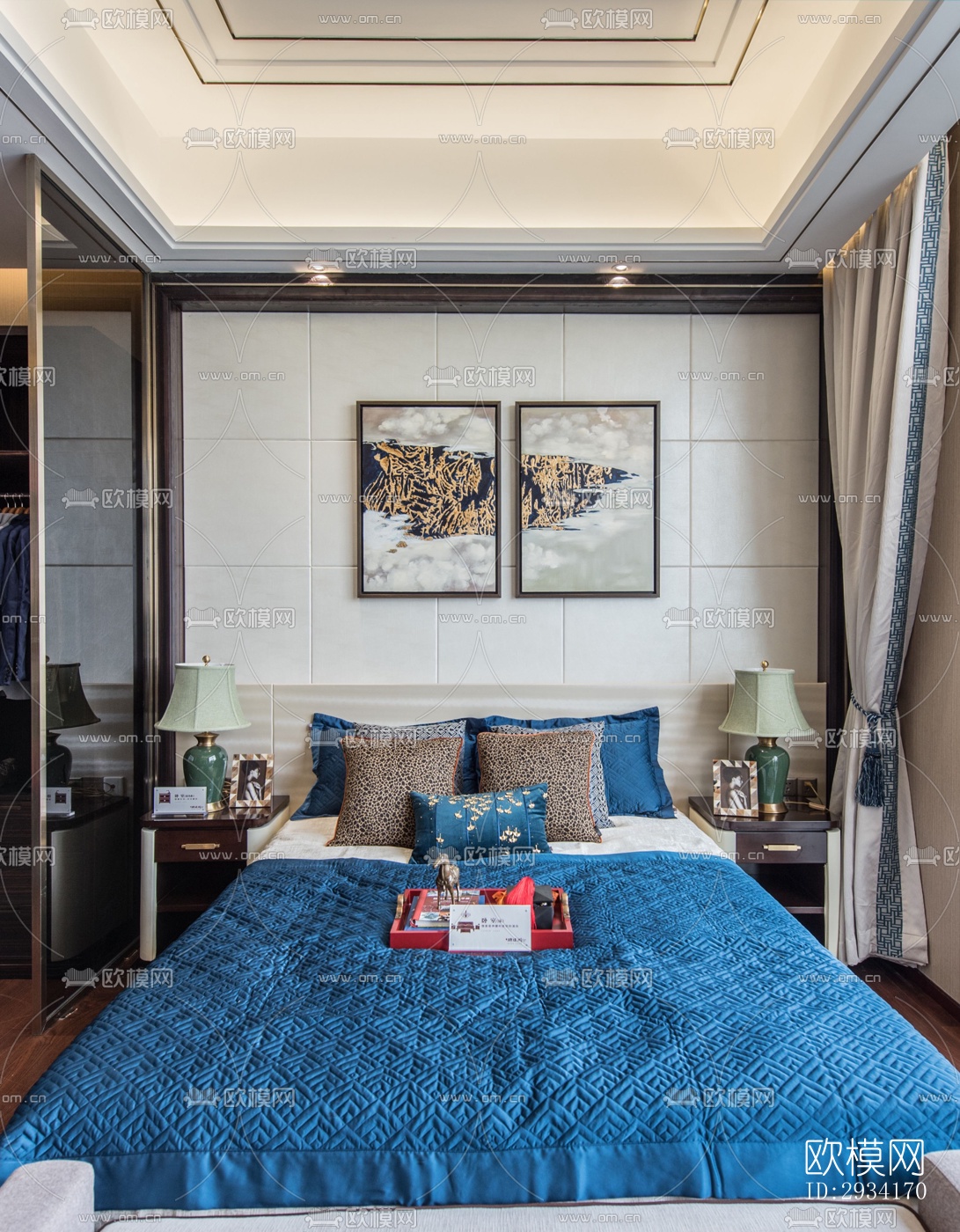 中式复式效果图下载（渲染图8）