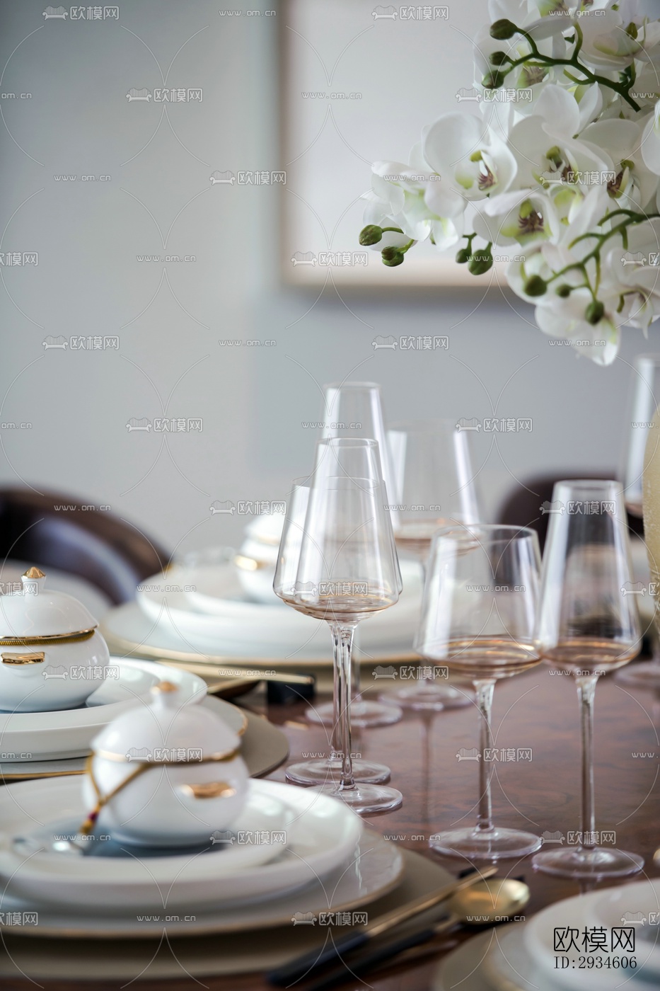 新中式平层效果图下载（渲染图5）