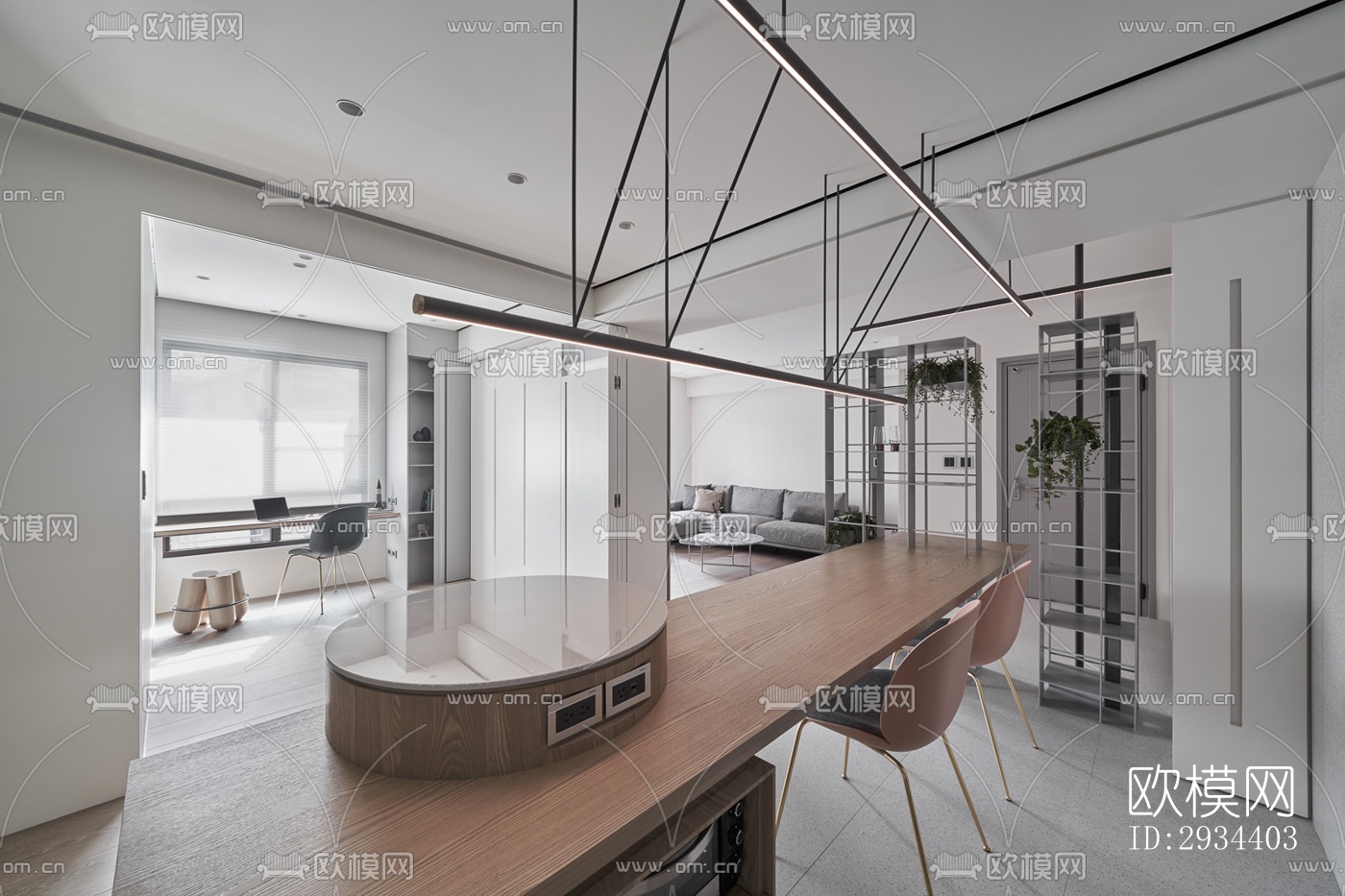 北欧平层效果图下载（渲染图9）