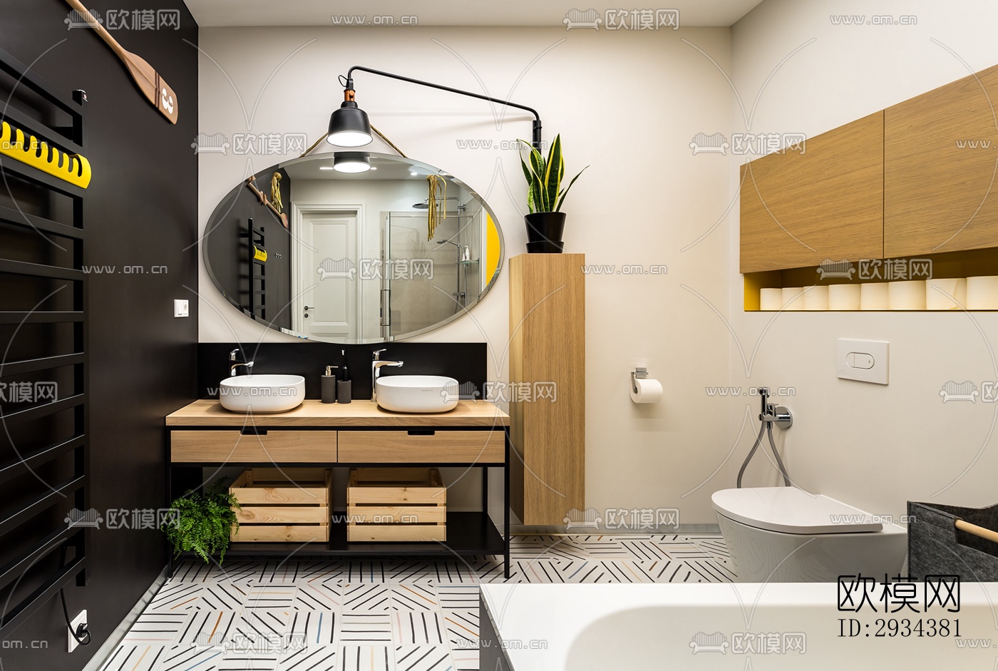 北欧平层效果图下载（渲染图7）