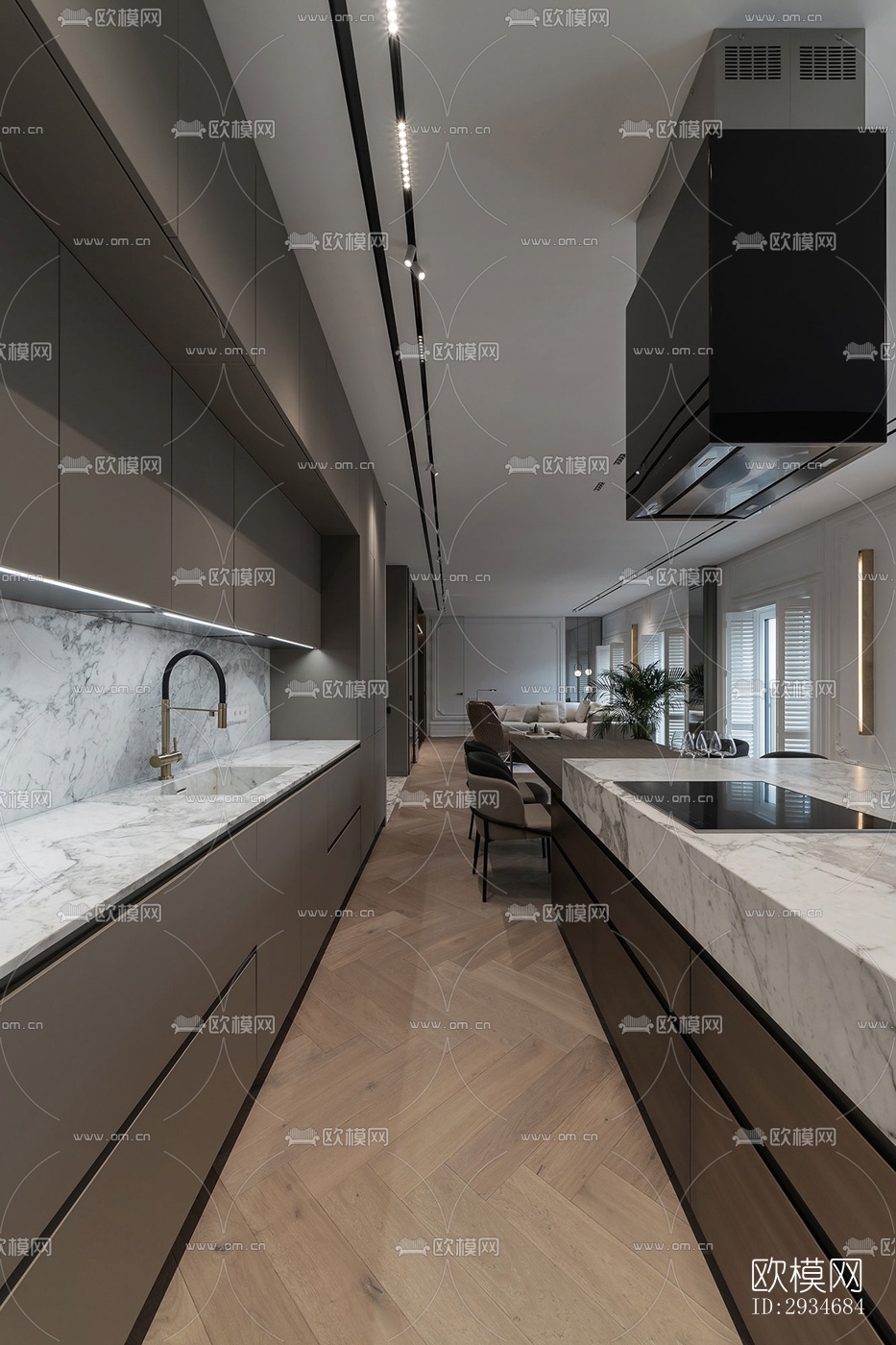 欧式平层效果图下载（渲染图10）