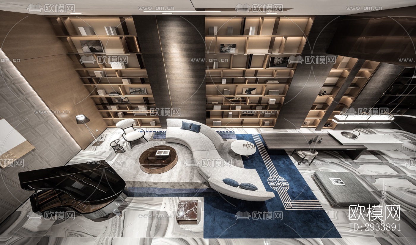 后现代别墅效果图下载（渲染图20）