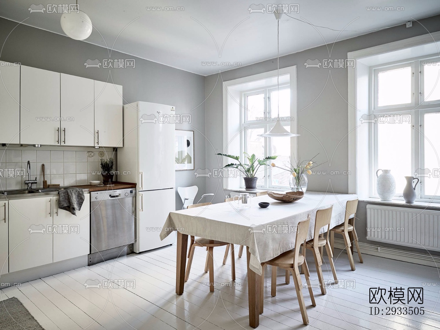 北欧公寓效果图下载（渲染图9）