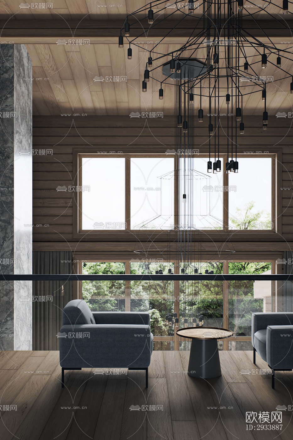 北欧别墅效果图下载（渲染图3）