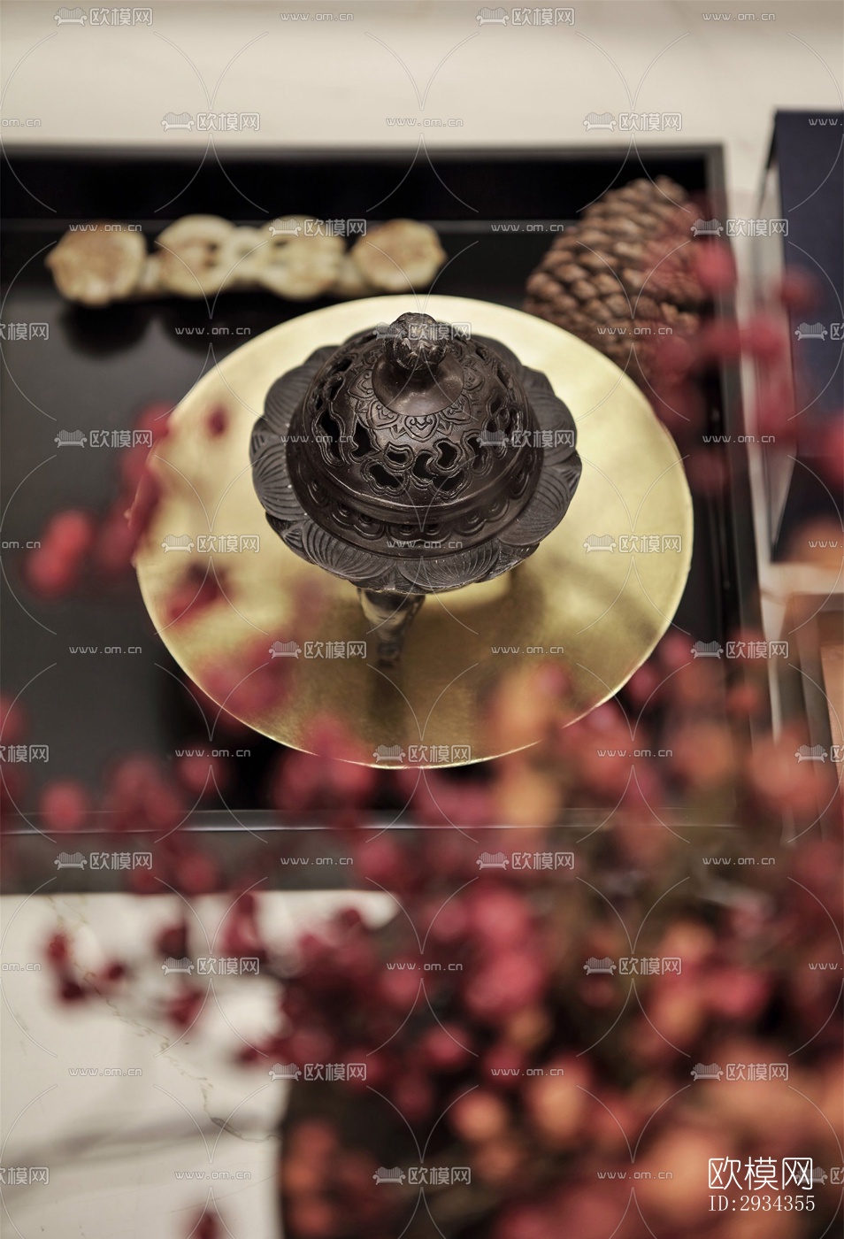 中式平层效果图下载（渲染图18）