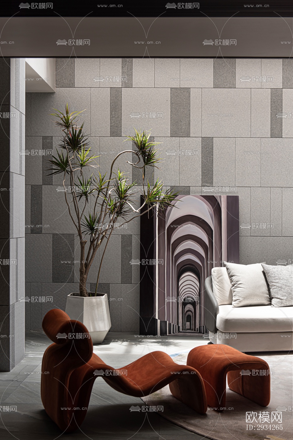 现代复式效果图下载（渲染图14）