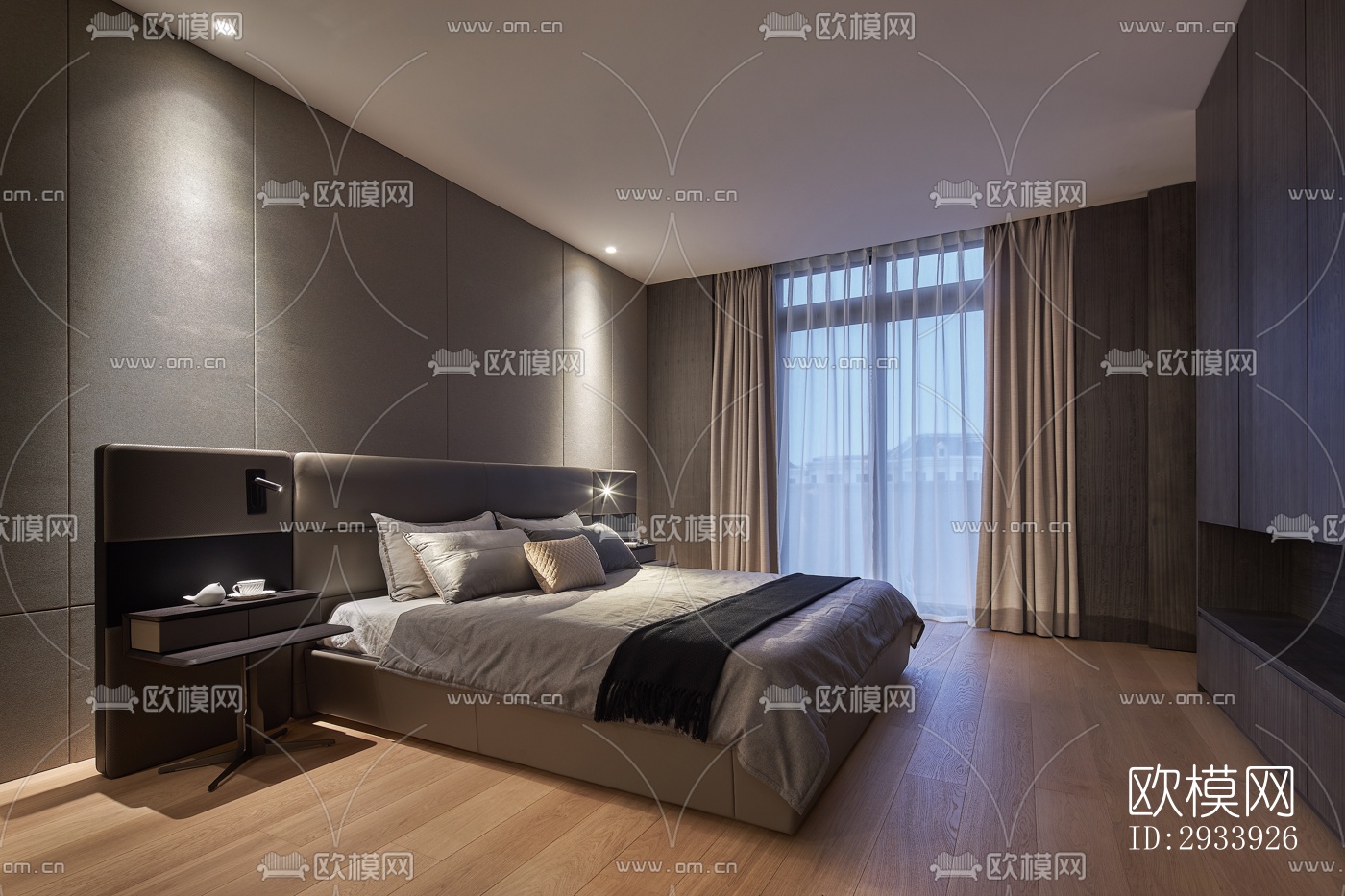 新中式别墅效果图下载（渲染图9）