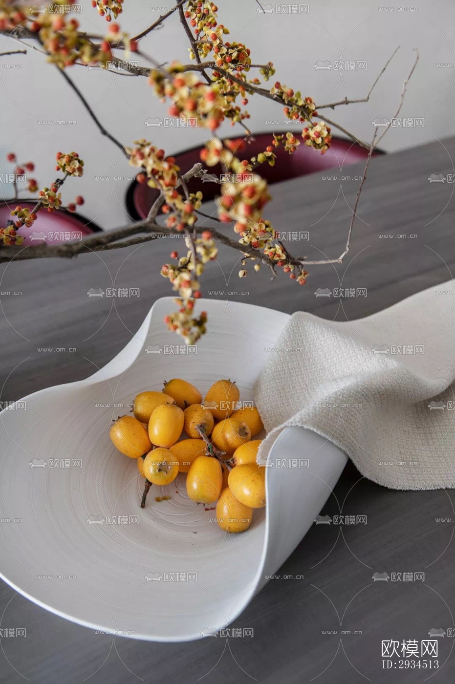 新中式平层效果图下载（渲染图2）