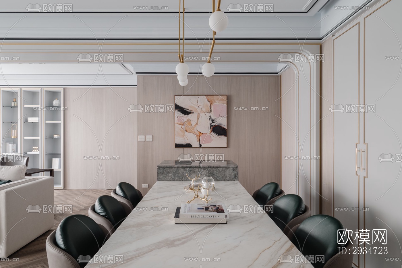 现代平层效果图下载（渲染图2）