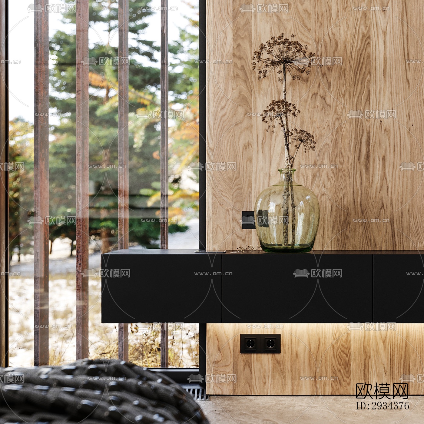 侘寂平层效果图下载（渲染图19）