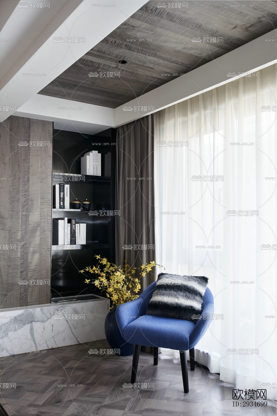 现代平层效果图下载（渲染图11）