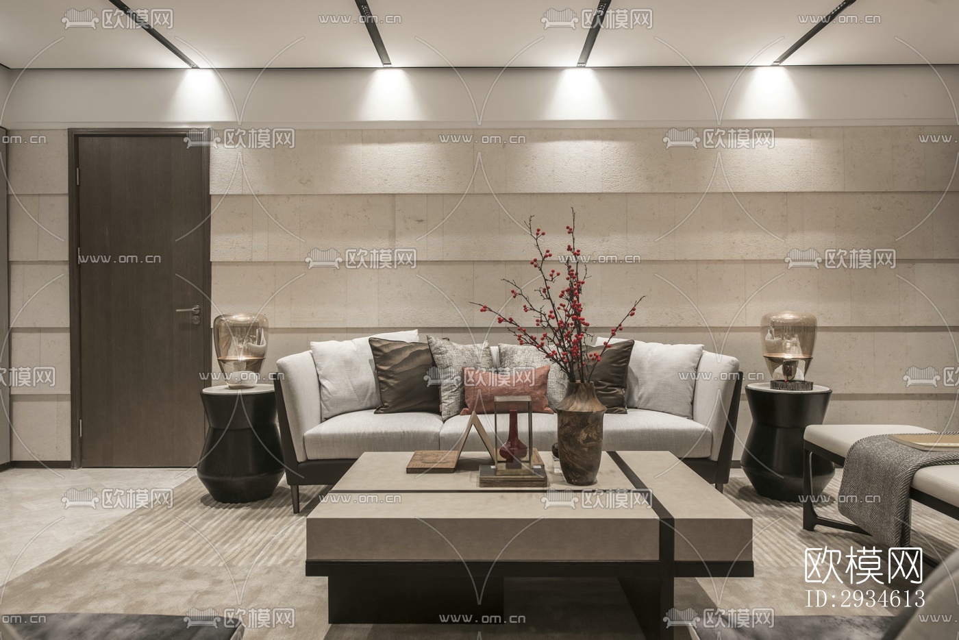 新中式平层效果图下载（渲染图15）