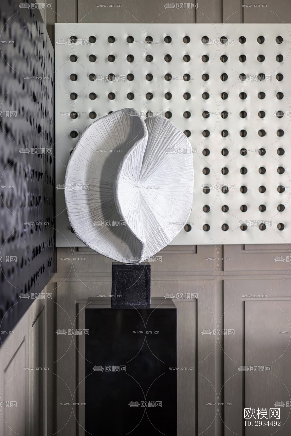 新中式平层效果图下载（渲染图3）