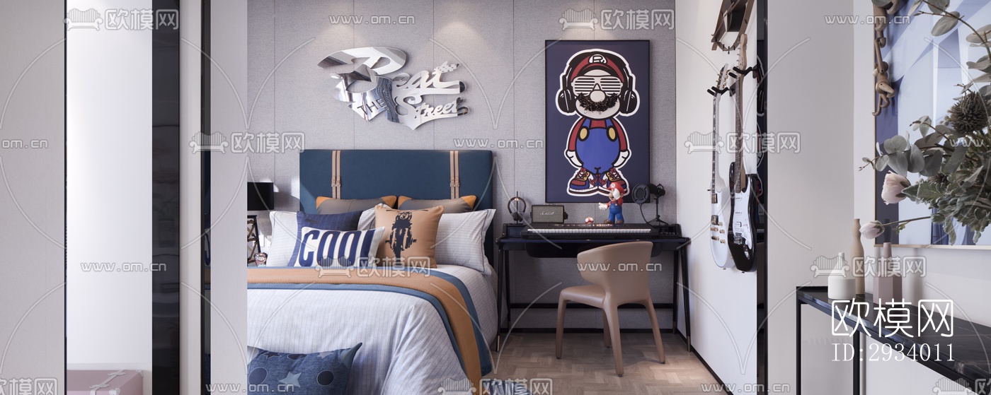 新中式别墅效果图下载（渲染图10）