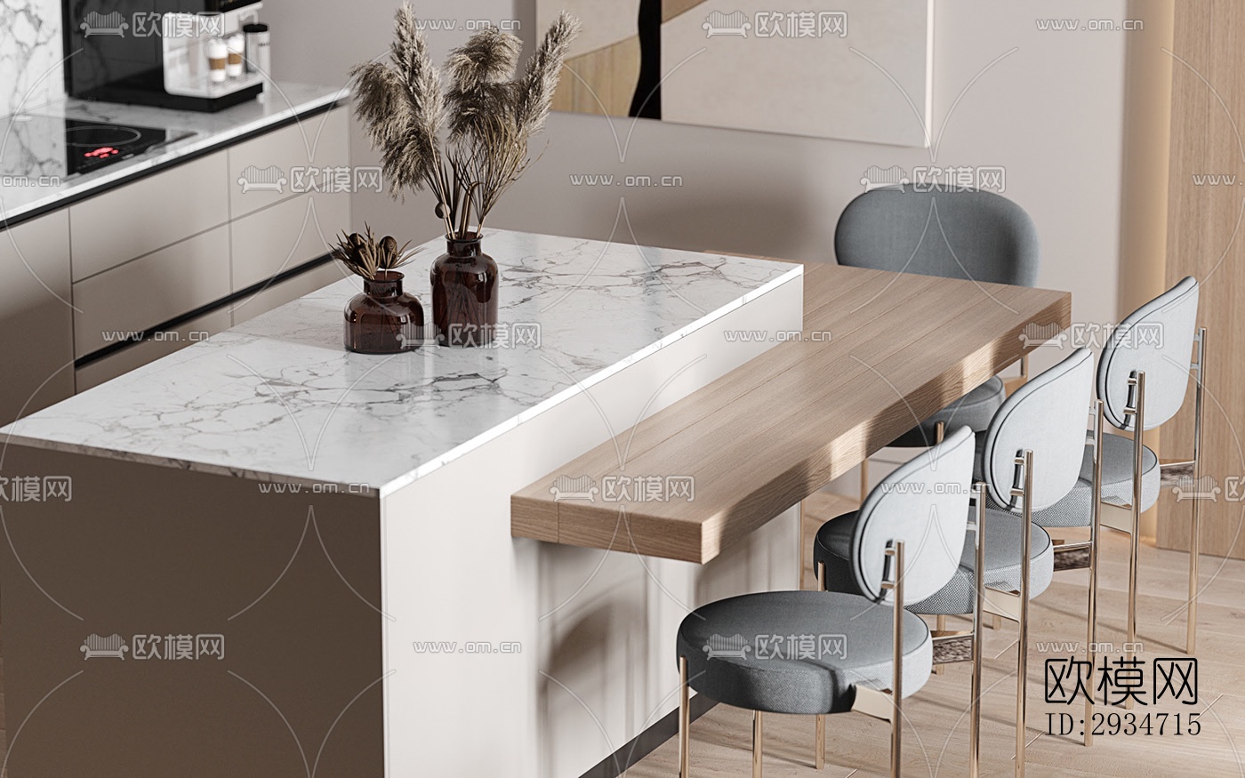 现代平层效果图下载（渲染图18）