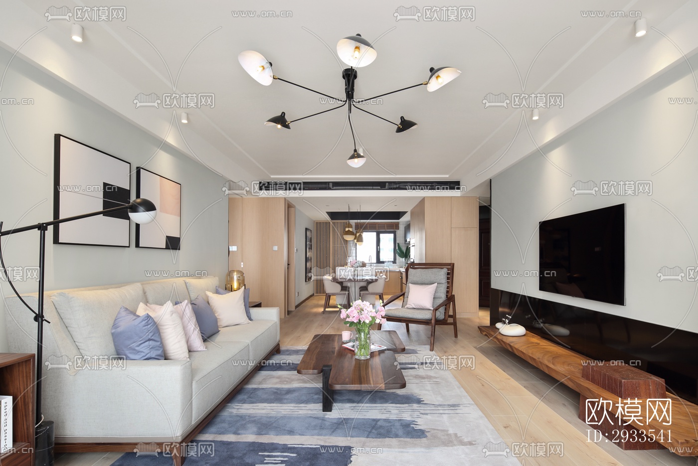 北欧公寓效果图下载（渲染图9）