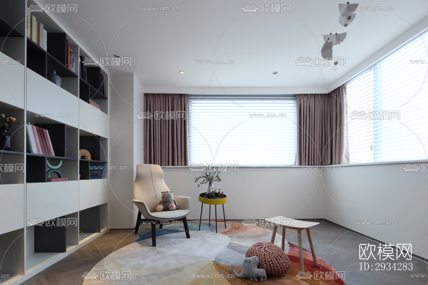 现代复式效果图下载（渲染图11）