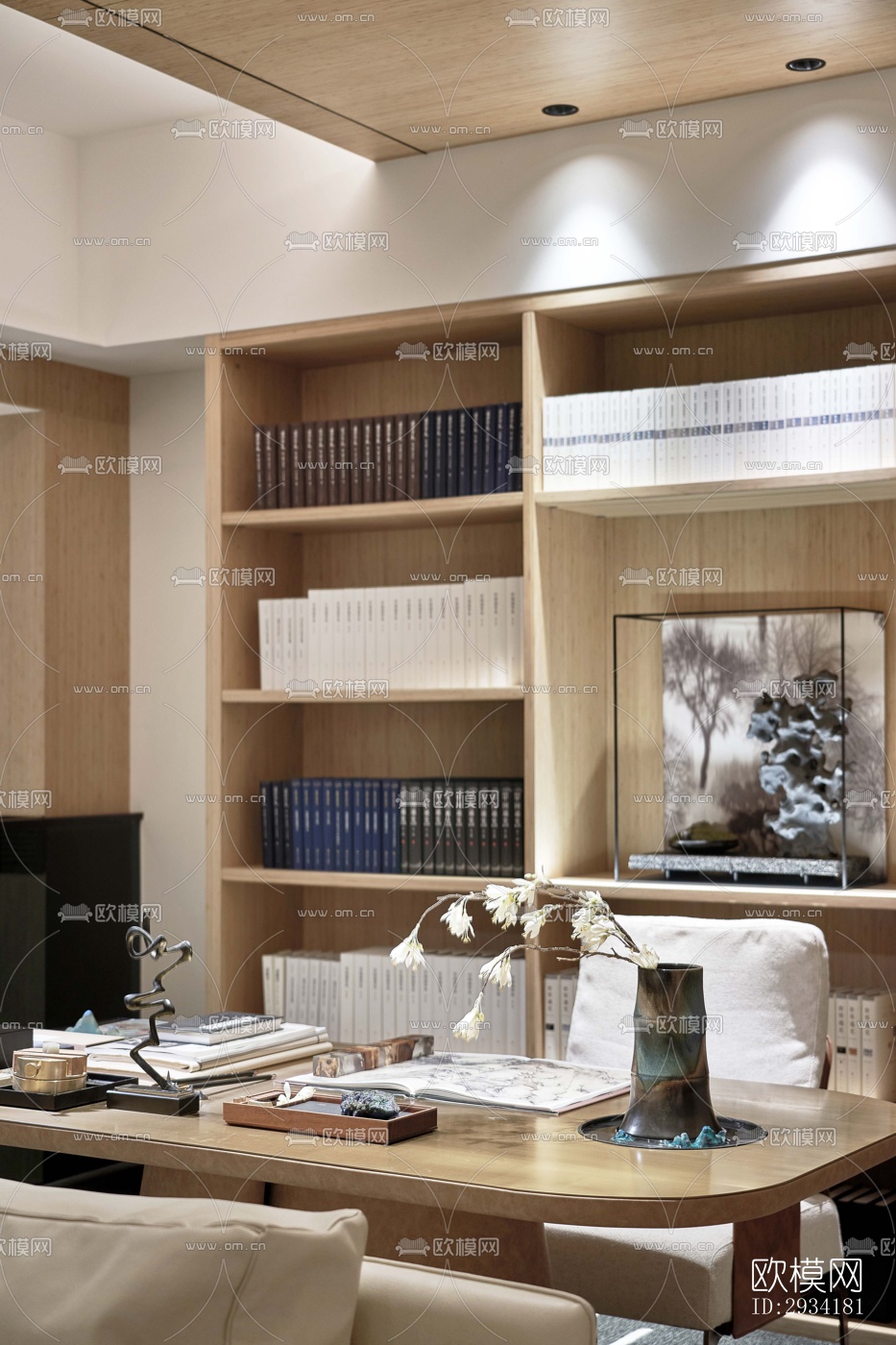 新中式复式效果图下载（渲染图15）