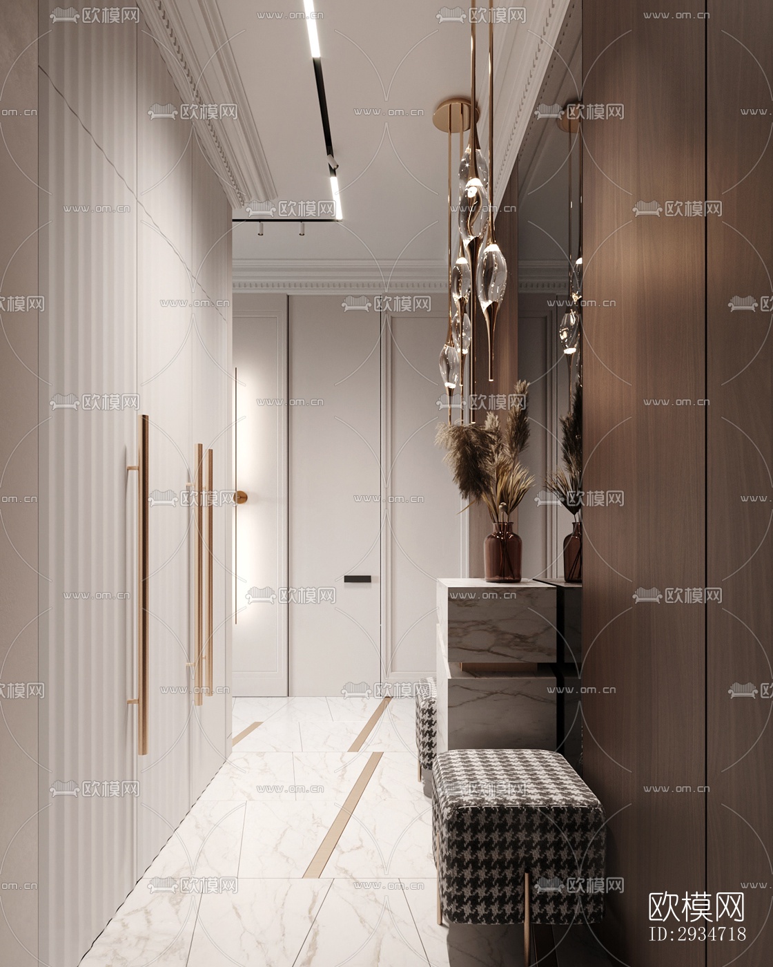 现代平层效果图下载（渲染图9）