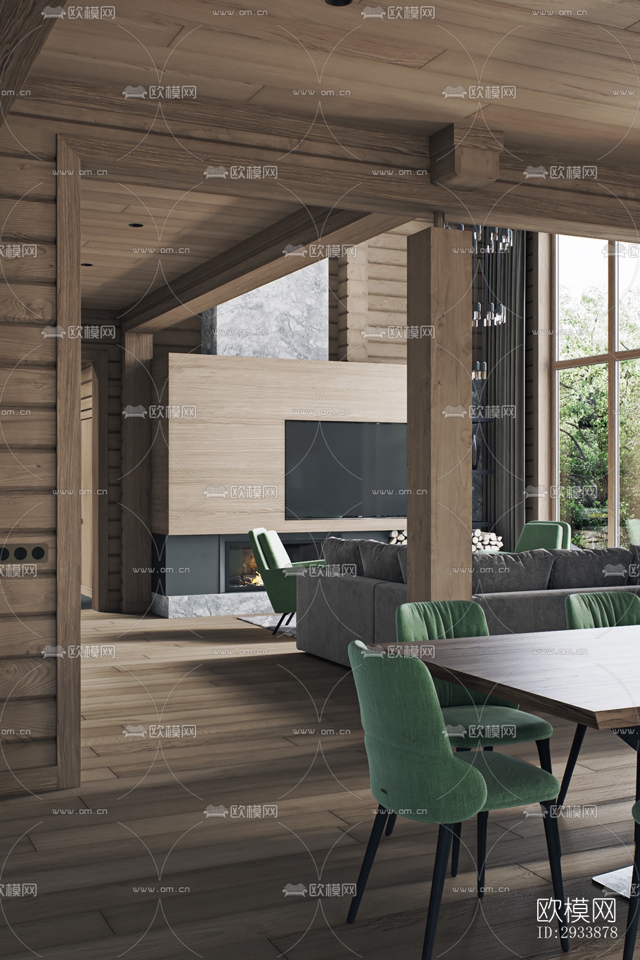 北欧别墅效果图下载（渲染图10）