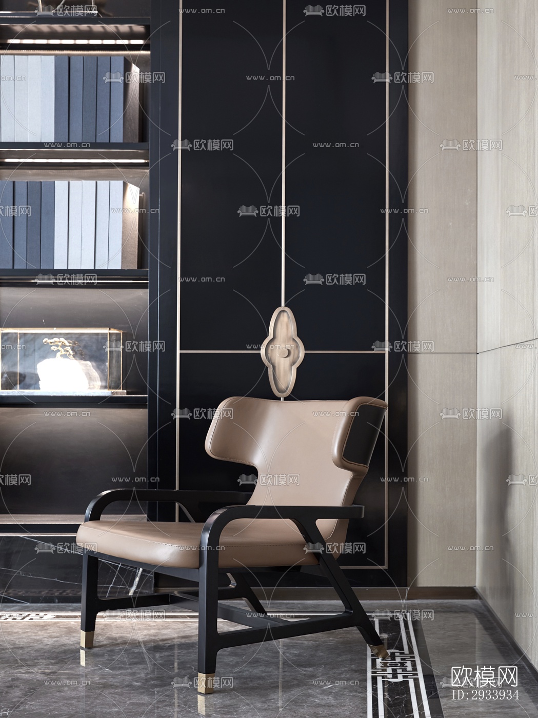 新中式别墅效果图下载（渲染图12）