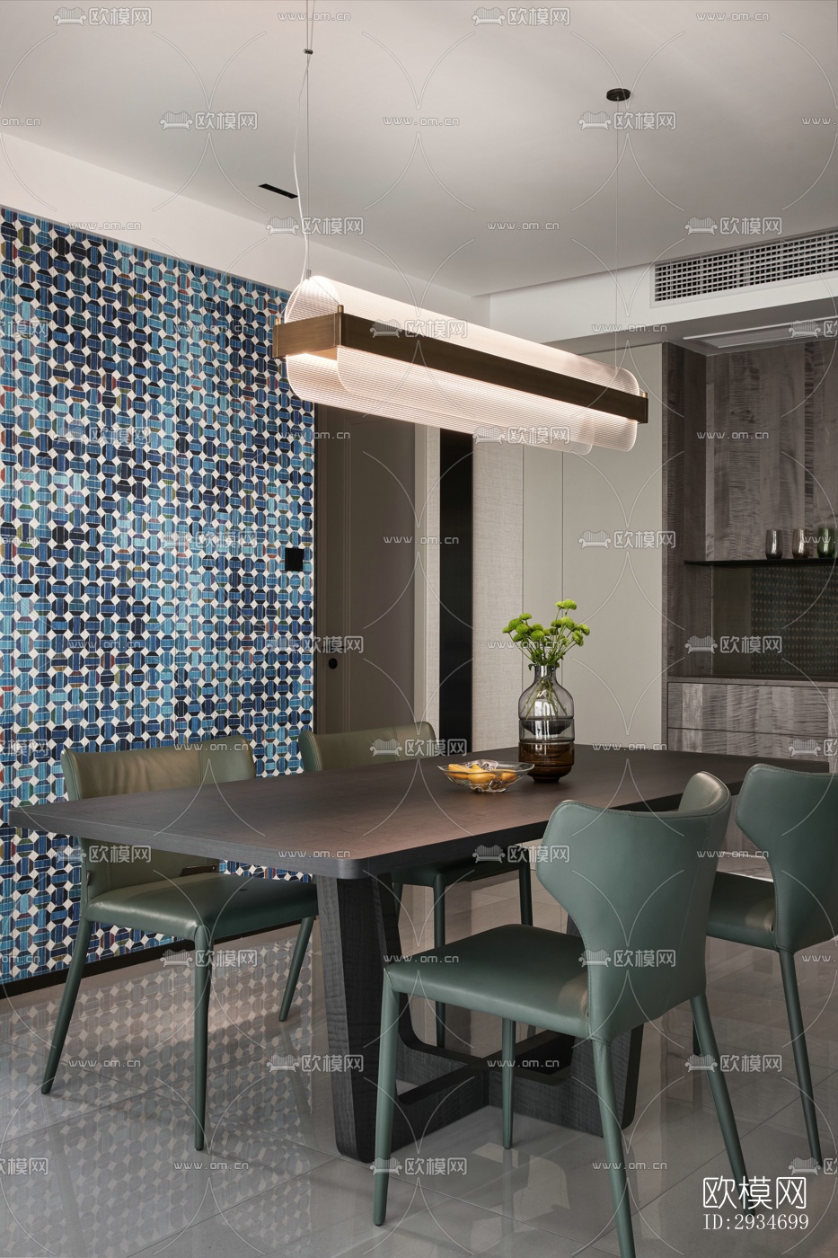 现代平层效果图下载（渲染图2）