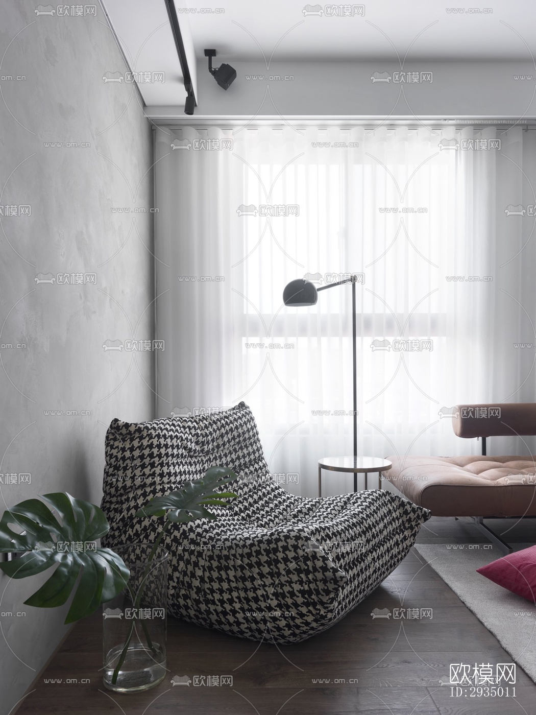 现代平层效果图下载（渲染图13）