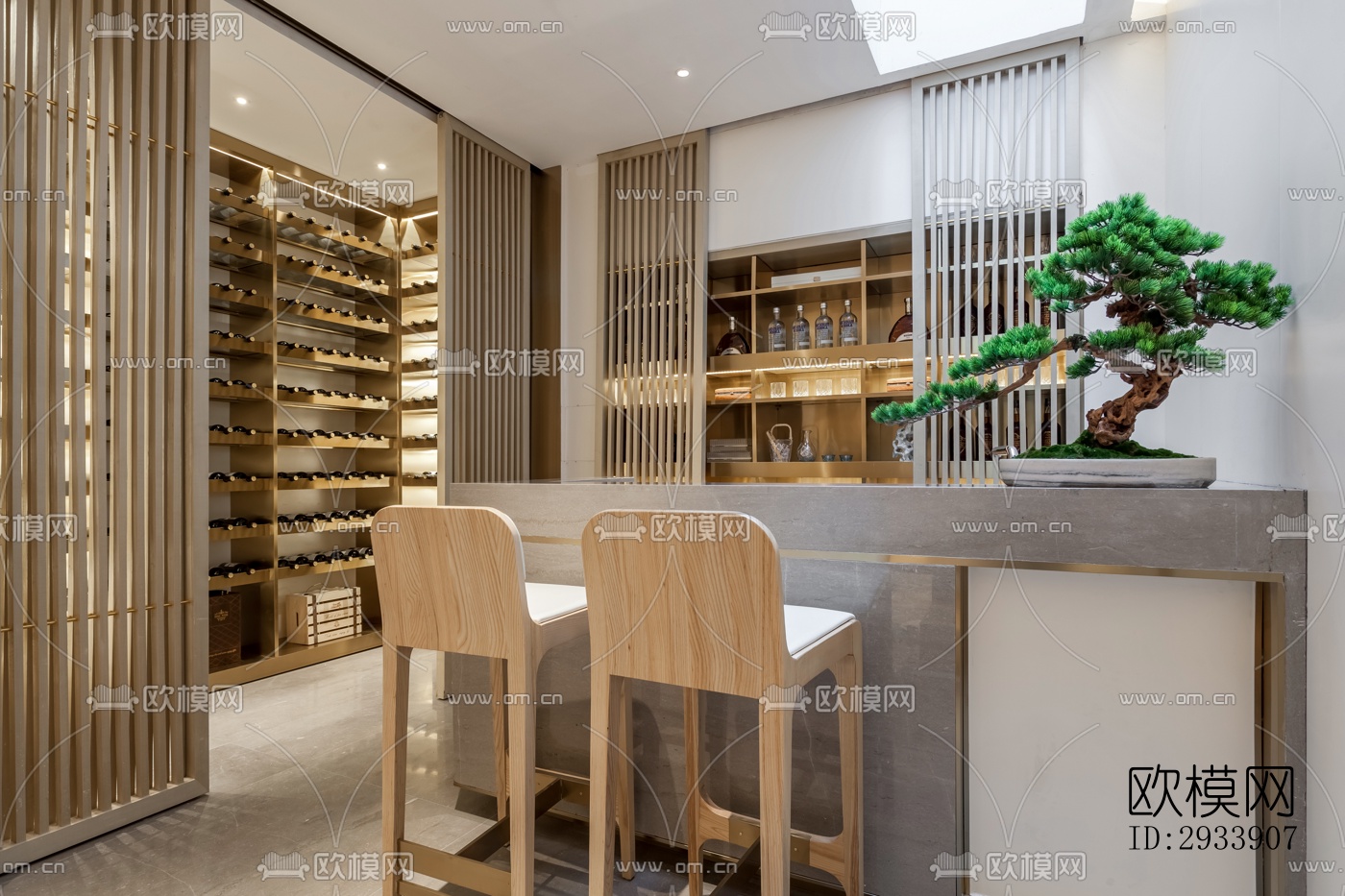 新中式别墅效果图下载（渲染图11）