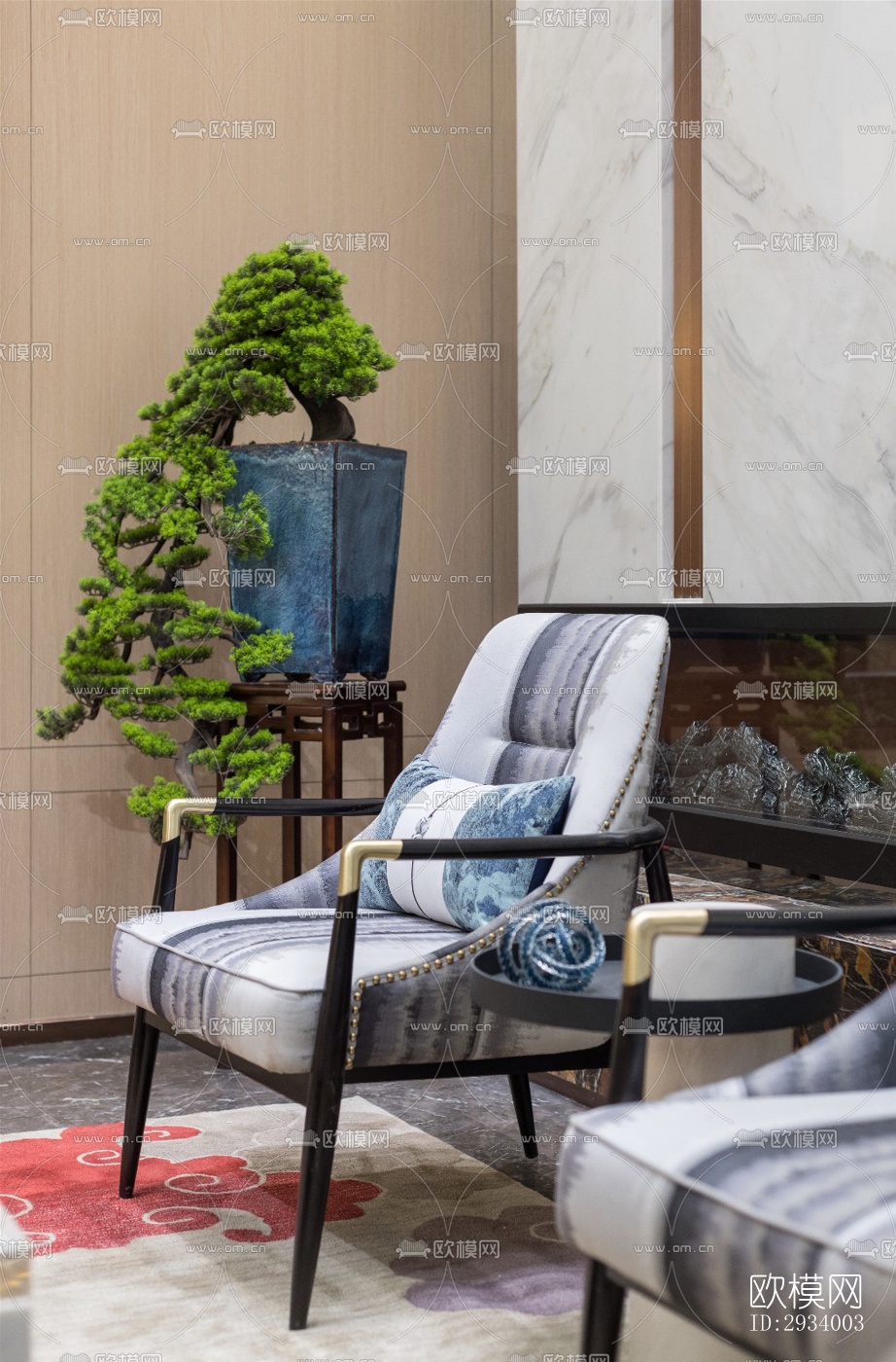 新中式别墅效果图下载（渲染图5）