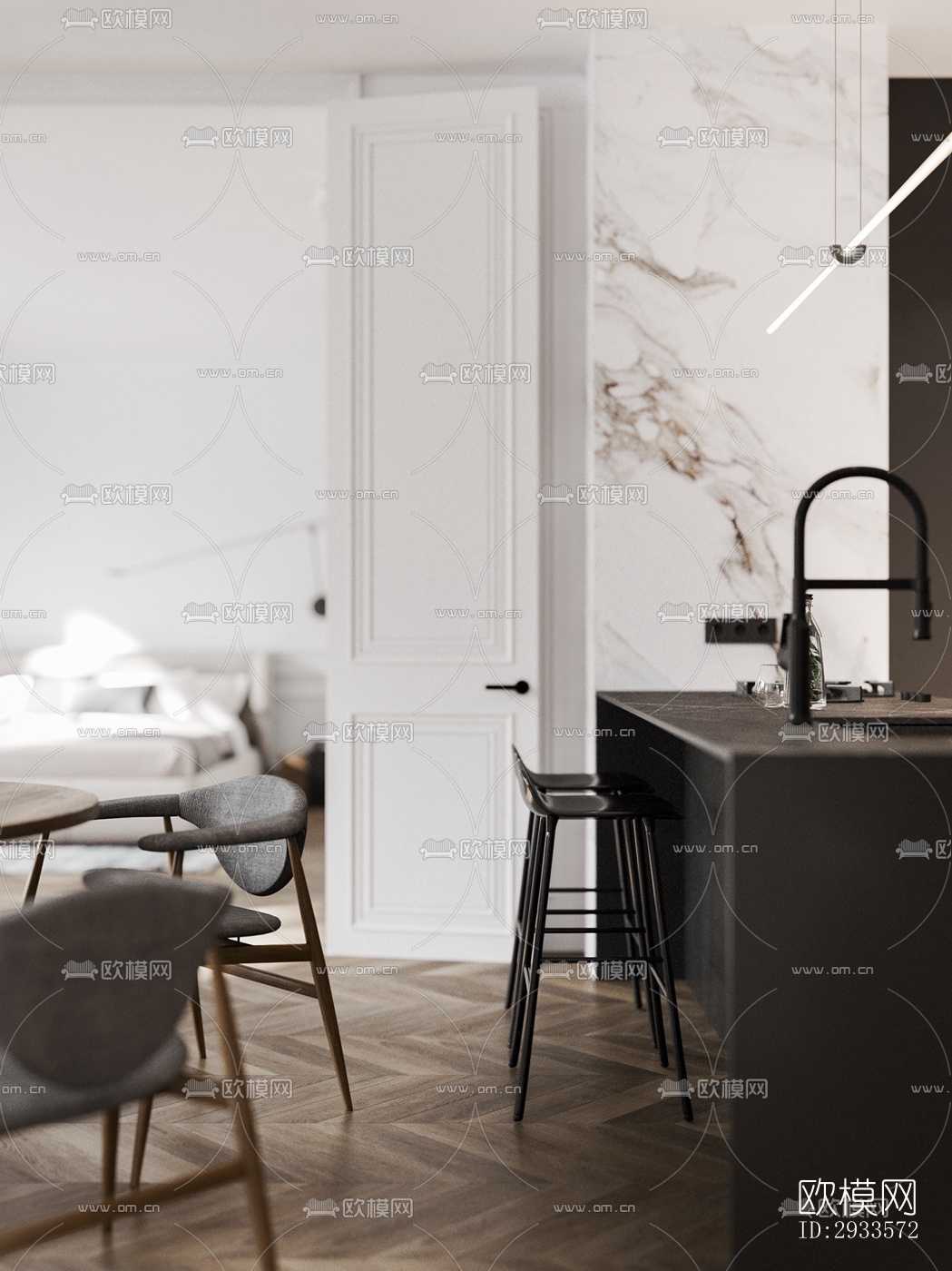 北欧公寓效果图下载（渲染图13）