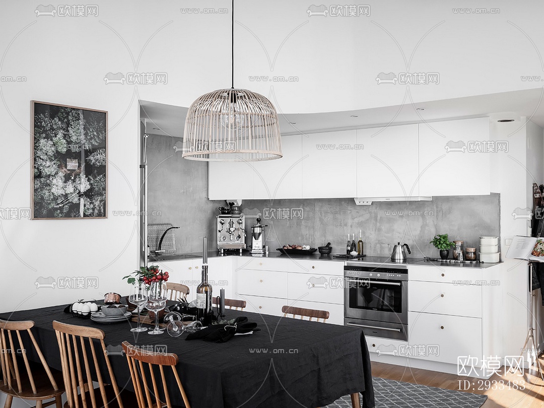 北欧公寓效果图下载（渲染图4）