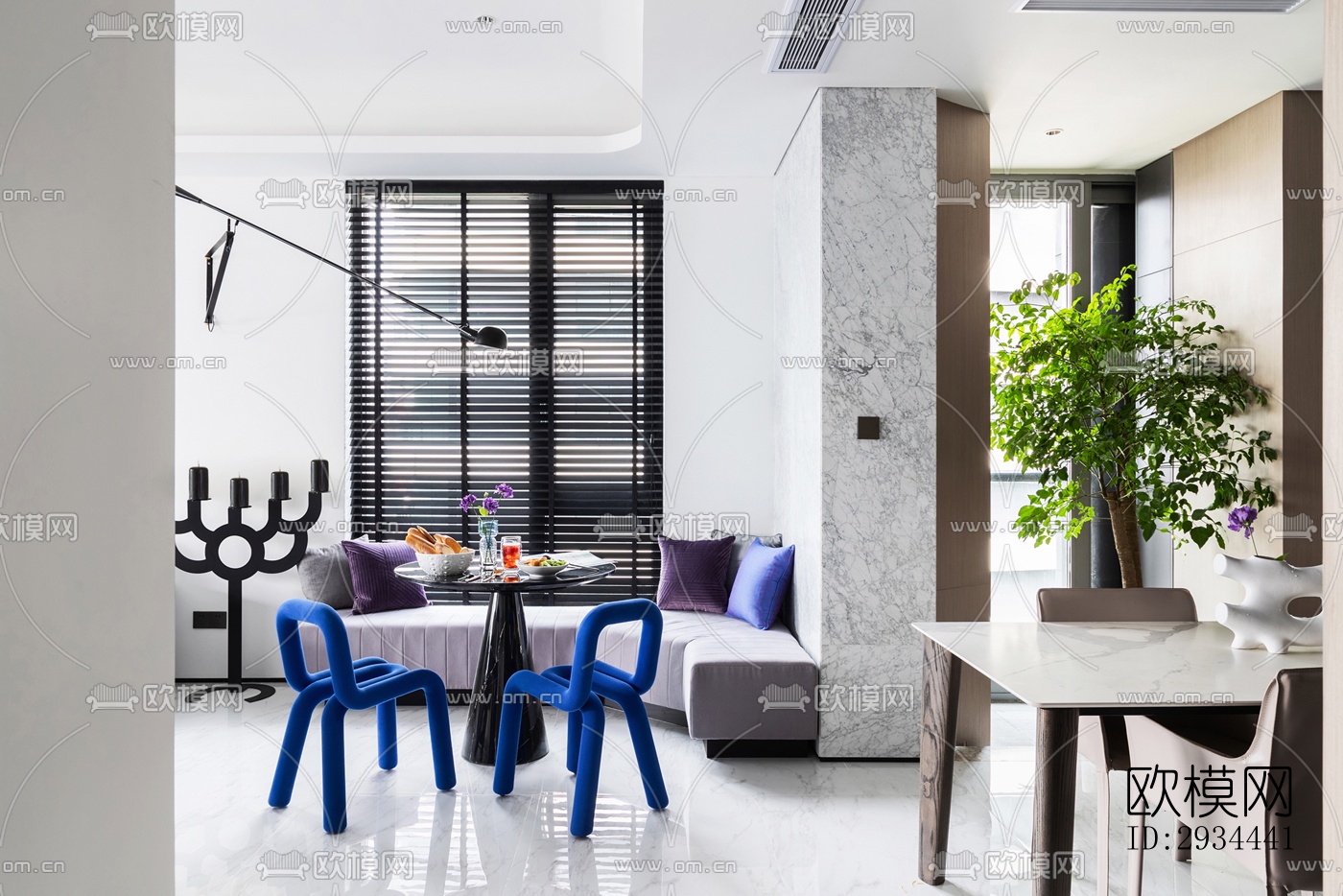 后现代平层效果图下载（渲染图12）