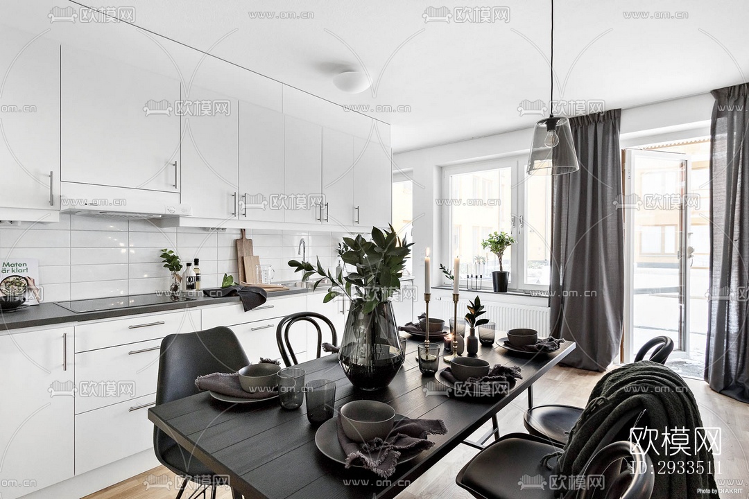 北欧公寓效果图下载（渲染图12）