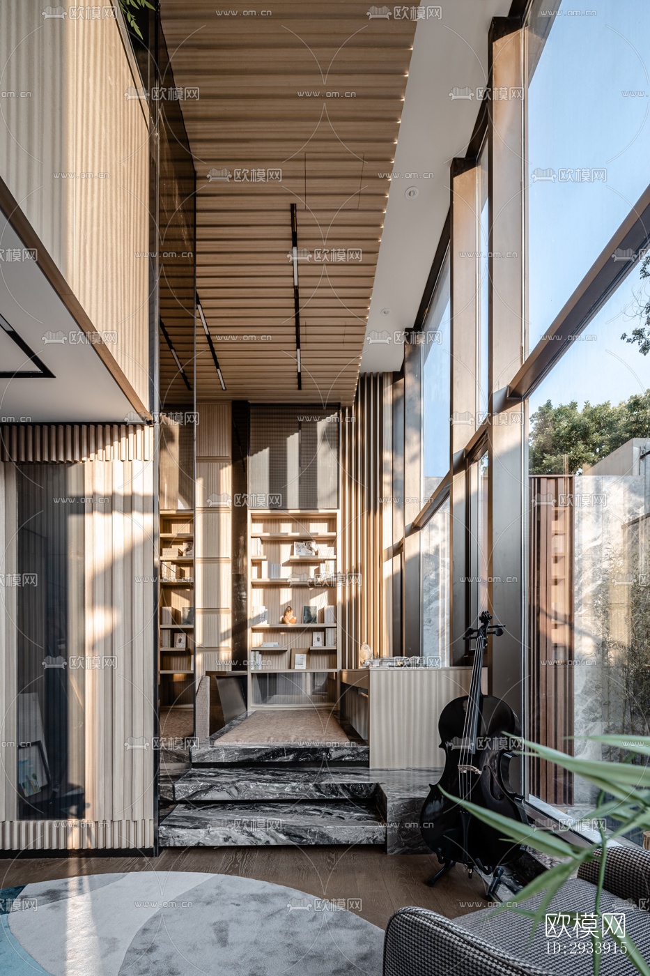 新中式别墅效果图下载（渲染图20）