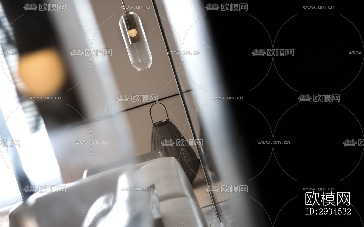 新中式平层效果图下载（渲染图7）