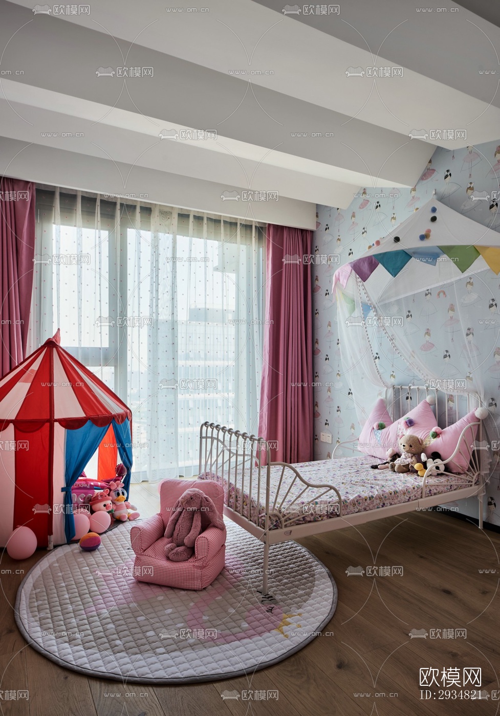 现代平层效果图下载（渲染图13）