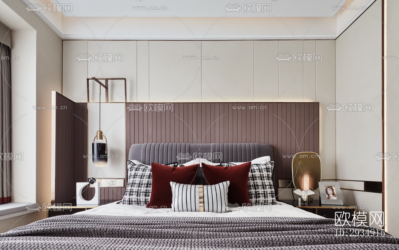 现代平层效果图下载（渲染图7）