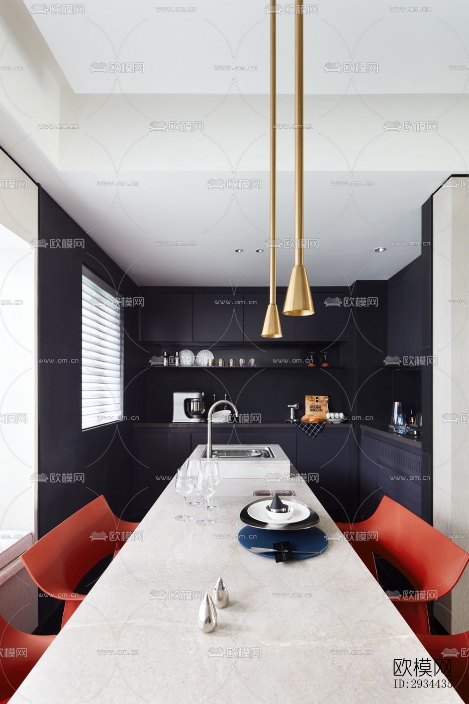 后现代平层效果图下载（渲染图4）