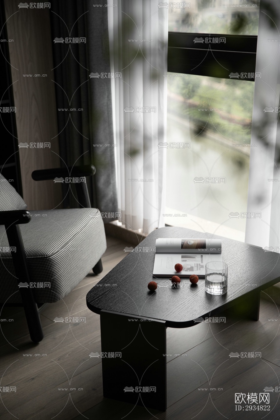 现代平层效果图下载（渲染图4）