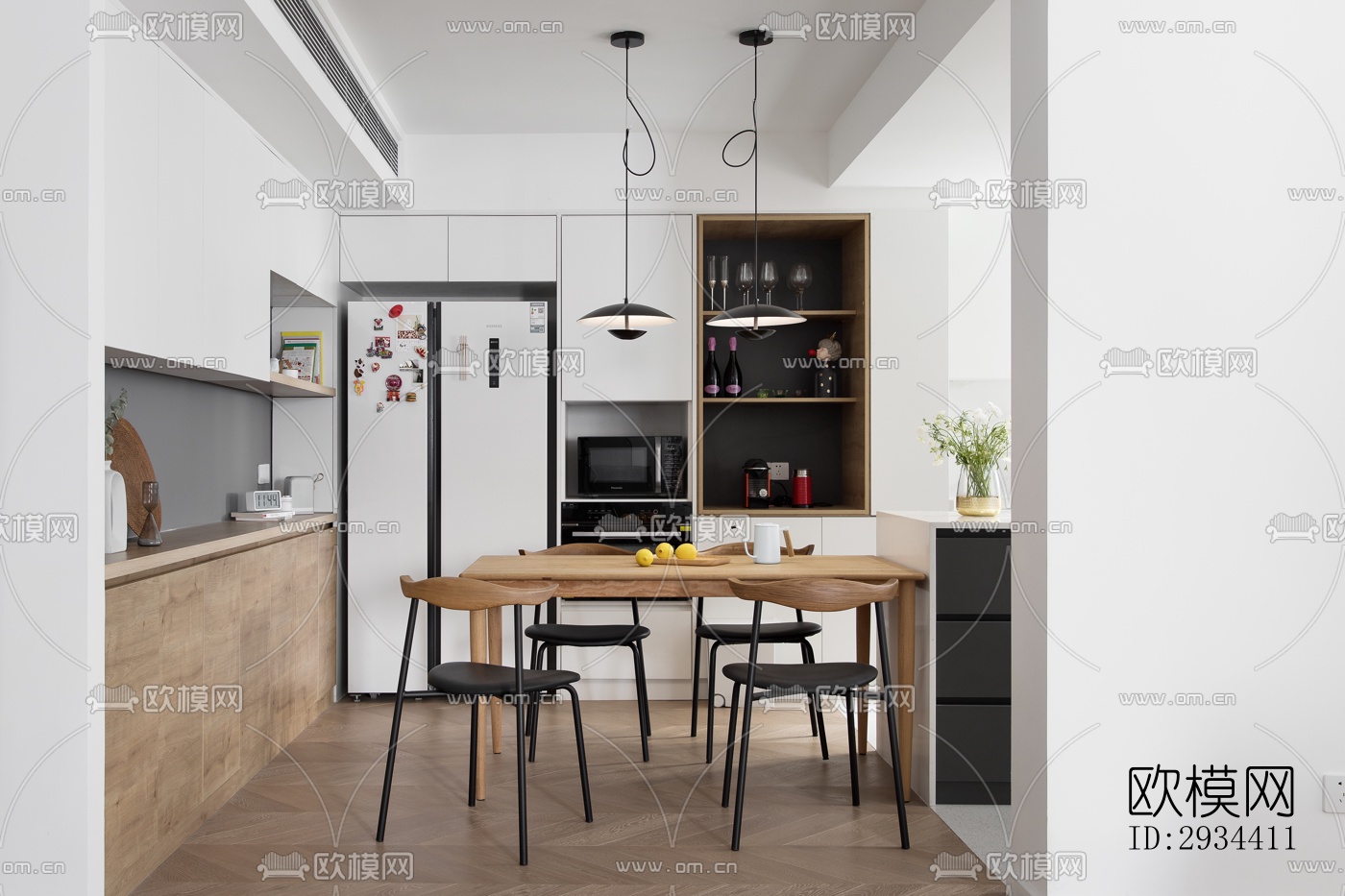 北欧平层效果图下载（渲染图7）