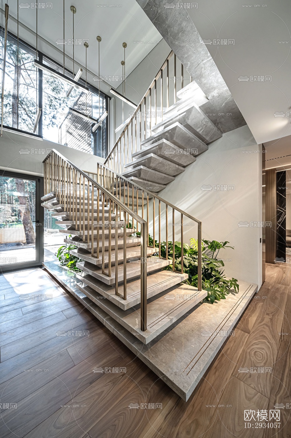 现代别墅效果图下载（渲染图15）