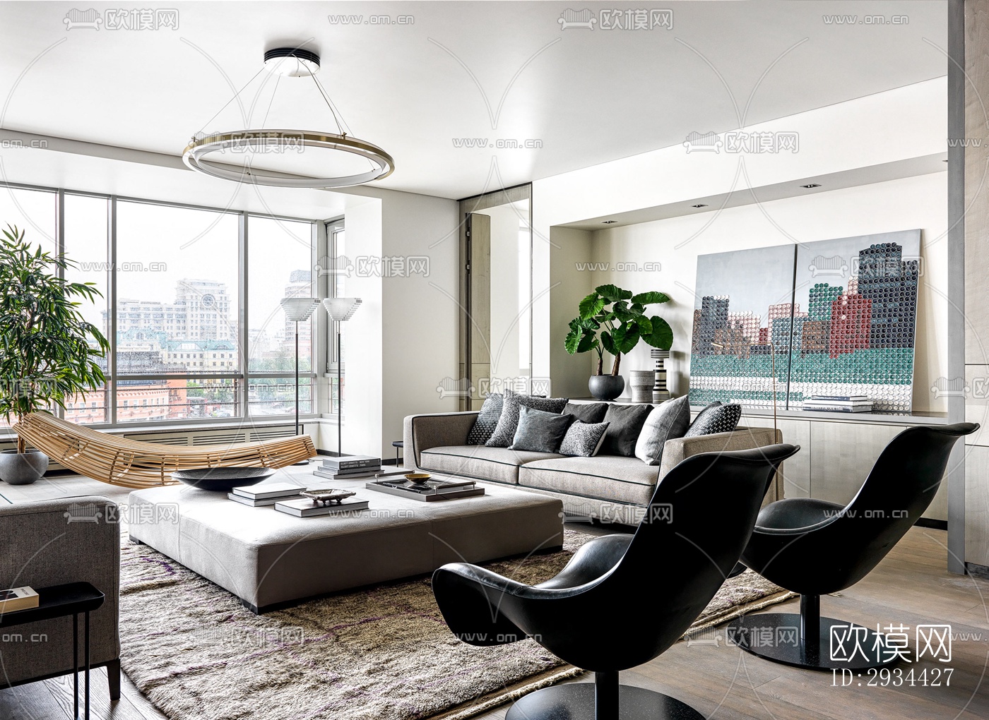 北欧平层效果图下载（渲染图15）