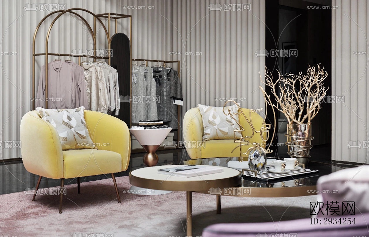 现代复式效果图下载（渲染图13）