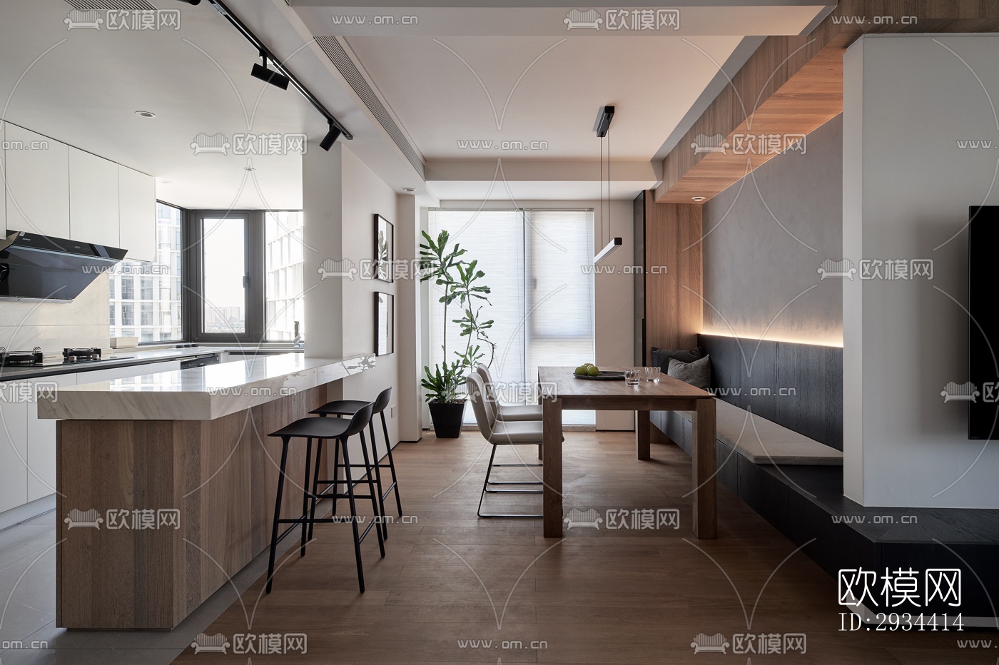 北欧平层效果图下载（渲染图17）